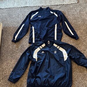 Under Armour Navy and White Men's Windbreaker Pullover